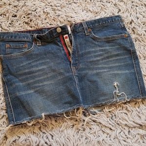 Jean mini skirt